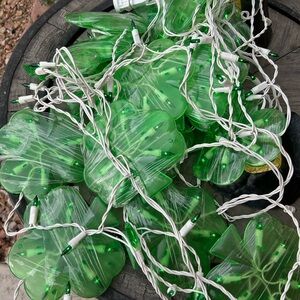 2 Sets Of Green Shamrock String Lights